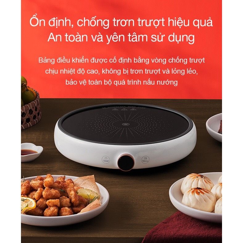  Bếp từ tròn Xiaomi Zhiwu Zhu với 99 mức nhiệt - Chính hãng bảo hành 12 tháng 