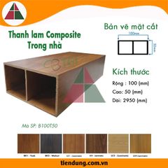 Thanh Lam Gỗ Nhựa B100T50