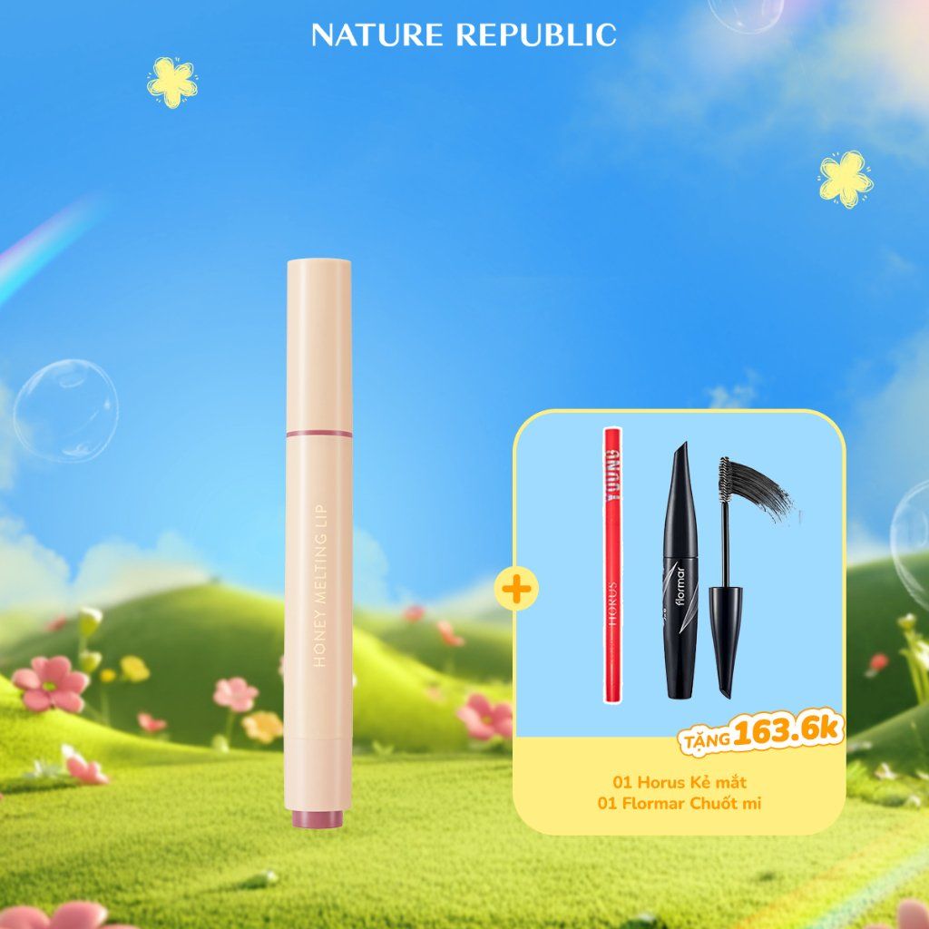  Son bóng dưỡng môi có màu Nature Republic Honey Melting Lip 3g 