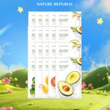  Combo mix ngẫu nhiên 20 mặt nạ Nature Republic hỗ trợ cấp ẩm, làm dịu, phục hồi và đều màu da Real Nature 23ml 