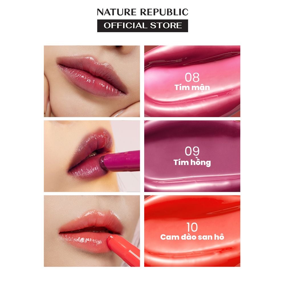  Son bóng dưỡng môi có màu Nature Republic Honey Melting Lip 3g 