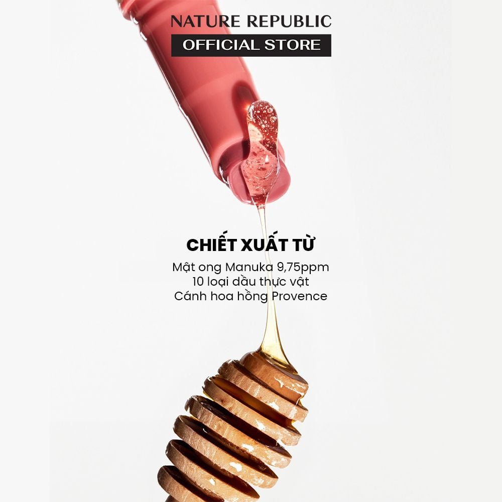  Son bóng dưỡng môi có màu Nature Republic Honey Melting Lip 3g 