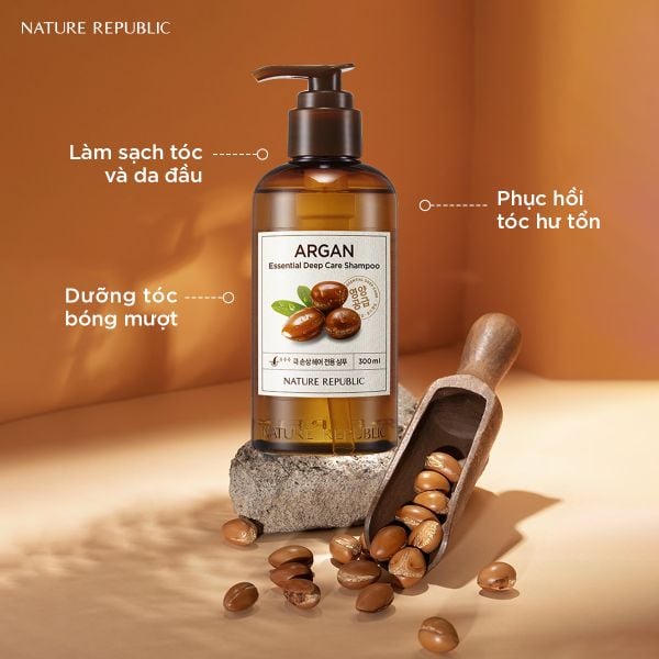  Dầu gội đầu Argan Essential Deep Care Shampoo 300ml 