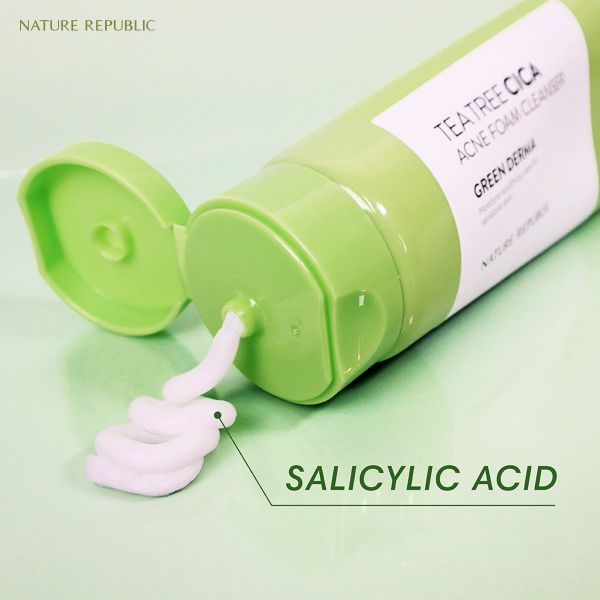  Sữa rửa mặt GREEN DERMA TEA TREE CICA FOAM CLEANSER 150ml 