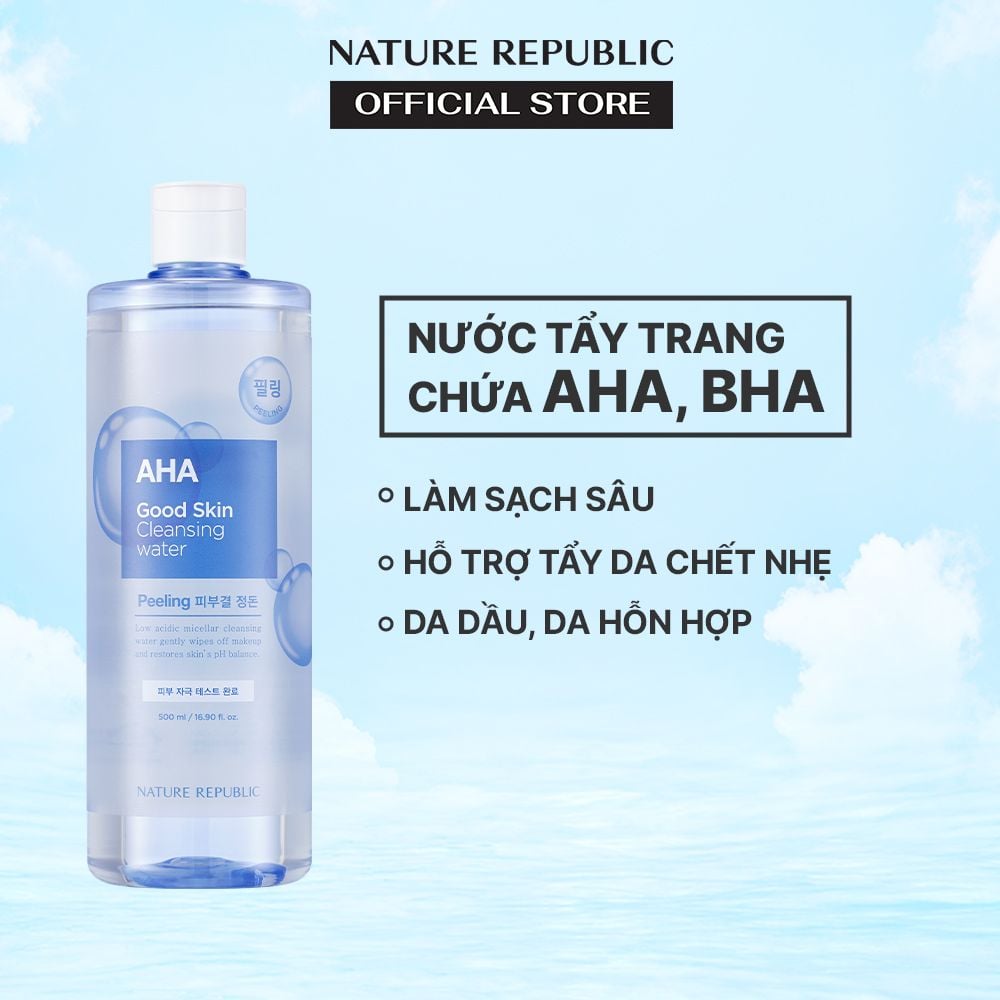  Nước tẩy trang Good Skin AHA Ampoule Cleansing Water 500ml 