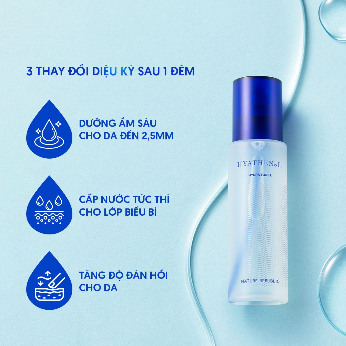  Nature Republic Nước hoa hồng  Hyathenol Hydra Toner 150ml 