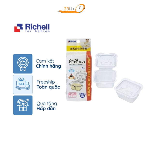 BỘ HỘP TRỮ THỨC ĂN DẶM RICHELL (50ML - 10 HỘP)