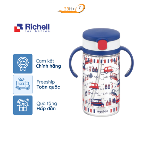 BÌNH ỐNG HÚT AQ RICHELL (320ML - XANH)