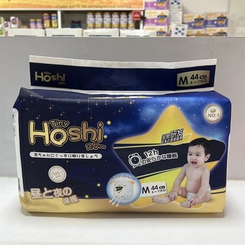 Bỉm TÃ Quần Cho Bé Tiny Hoshi 23h.shop Size M44 Thiết Kế 2 Lớp Chống Tràn Siêu Mỏng Thấm Hút Tốt