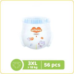 TÃ EM BÉ DẠNG QUẦN UNIHOPE SIZE 3XL - 56 MIẾNG
