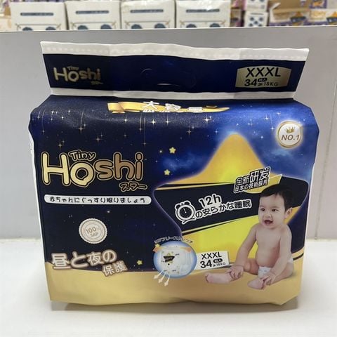 Bỉm TÃ Quần Cho Bé Tiny Hoshi 23h.shop Size XXXL34 Thiết Kế 2 Lớp Chống Tràn Siêu Mỏng Thấm Hút Tốt