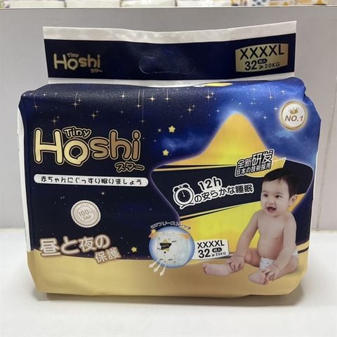 Bỉm TÃ Quần Cho Bé Tiny Hoshi 23h.shop Size XXXXL32 Thiết Kế 2 Lớp Chống Tràn Siêu Mỏng Thấm Hút Tốt