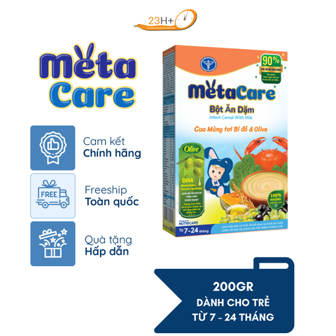 Bột ăn dặm MetaCare Cua mồng tơi bí đỏ & olive