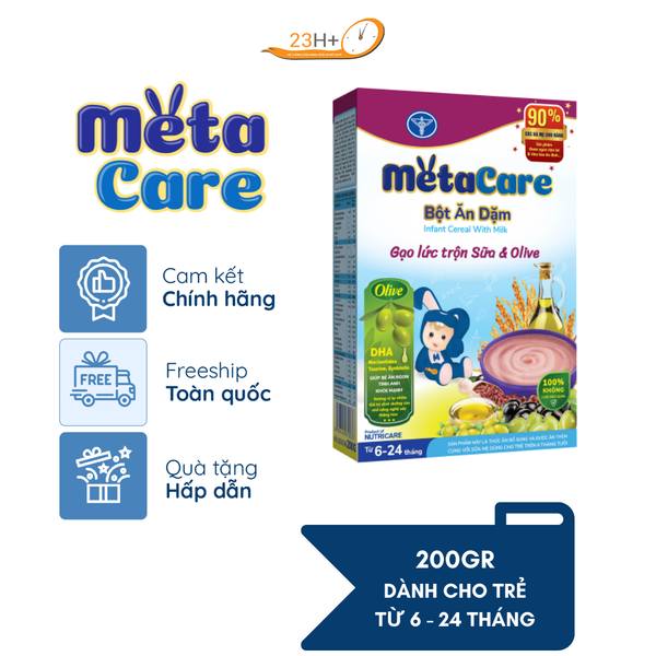 Bột ăn dặm MetaCare Gạo lức trộn sữa olive