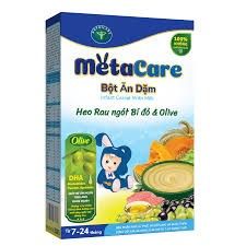 Bột ăn dặm MetaCare Heo rau ngót bí đỏ olive