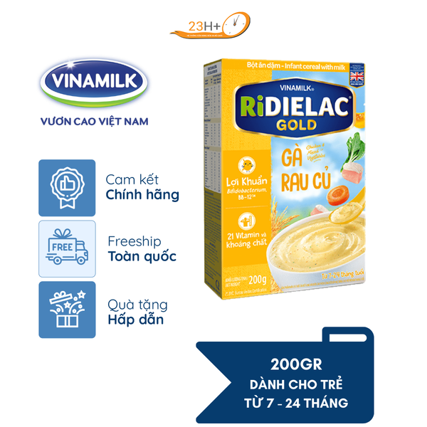 Bột Ăn Dặm Ridielac Gold Gà Rau Củ 200g