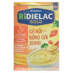 Bột Ăn Dặm Ridielac Gold Cá Hồi Bông Cải Xanh 200g