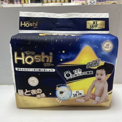 Bỉm TÃ Quần Cho Bé Tiny Hoshi 23h.shop Size XL38 Thiết Kế 2 Lớp Chống Tràn Siêu Mỏng Thấm Hút Tốt