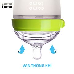 BÌNH SỮA SILICONE COMOTOMO 250ML - XANH