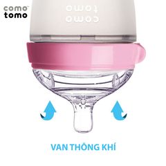 BÌNH SỮA SILICONE COMOTOMO 150ML - HỒNG