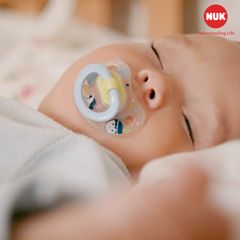 BỘ 2 TI GIẢ NUK HAPPYKIDS S1 CAO SU 0 - 6M