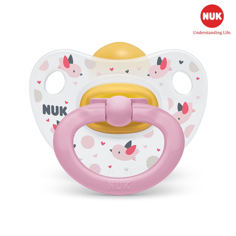 BỘ 2 TI GIẢ NUK HAPPYKIDS S1 CAO SU 0 - 6M