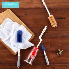 BỘ CỌ RỬA BÌNH VÀ NÚM TY SILICONE MOTHER-K HÀN QUỐC – XANH