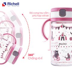 BÌNH ỐNG HÚT AQ RICHELL (320ML - HỒNG)