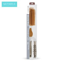 BỘ CỌ RỬA BÌNH VÀ NÚM TY SILICONE MOTHER-K HÀN QUỐC –VÀNG