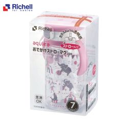 BÌNH ỐNG HÚT AQ RICHELL (320ML - HỒNG)