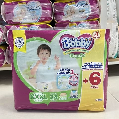 Tã Quần Bobby Siêu Thấm Khô Thoáng XXXL24