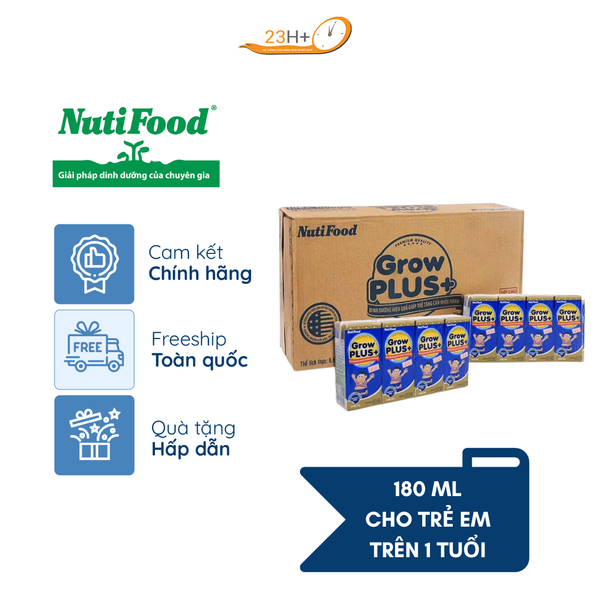 Sữa Bột Pha Sẵn Nuti Growplus Xanh 180ml