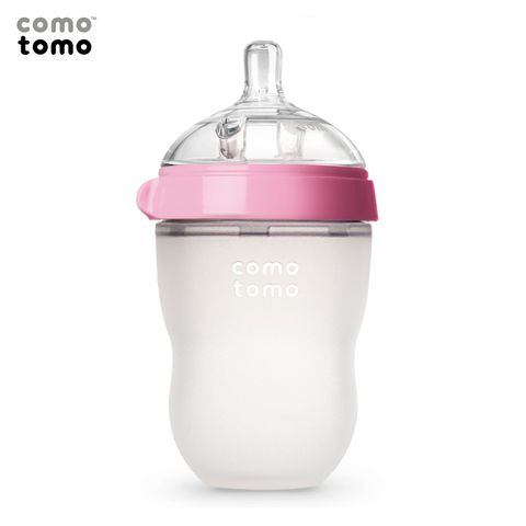 BÌNH SỮA SILICONE COMOTOMO 250ML - HỒNG