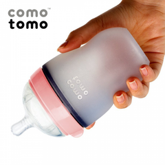 BÌNH SỮA SILICONE COMOTOMO 250ML - HỒNG