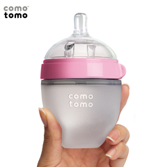 BÌNH SỮA SILICONE COMOTOMO 150ML - HỒNG