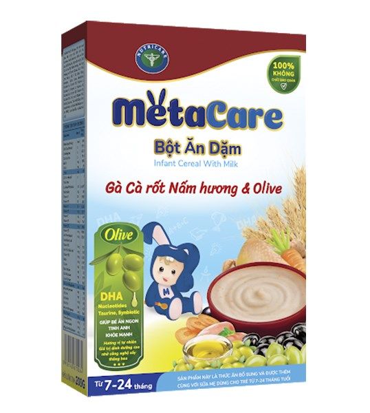 Bột ăn dặm MetaCare Gà cà rốt nấm hương olive