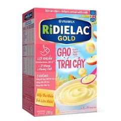 Bột Ăn Dặm Ridielac Gold Gạo Trái Cây 200g