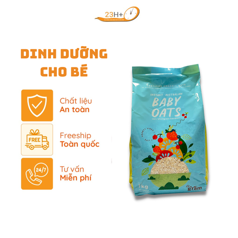 Yến Mạch Ăn Dặm Cho Bé Baby Oat 23h.shop Yến Mạch Ăn Liền Cao Cấp Gói 1kg
