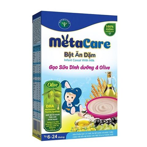 Bột ăn dặm MetaCare Gạo sữa dinh dưỡng olive cho bé từ 6 tháng tuổi