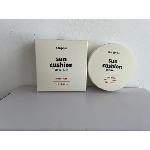 Kem nền chống nắng vật lý SPF 43 PA +++ Mongdies Excellent Sun Cushion 12g