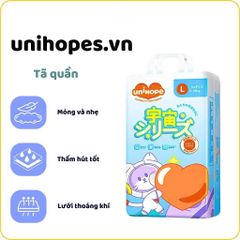 TÃ EM BÉ DẠNG QUẦN UNIHOPE SIZE L - 56 MIẾNG