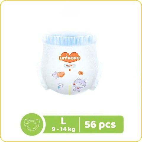 TÃ EM BÉ DẠNG QUẦN UNIHOPE SIZE L - 56 MIẾNG