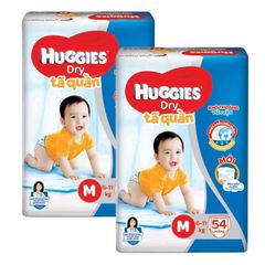 Tã quần Huggies Dry size M - 54 miếng (Cho bé 6 - 11kg)