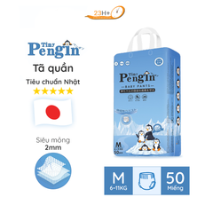 Bỉm TÃ Quần Cho Bé Tiny Pengin 23h.shop Size M50 TÃ Thiết Kế 2 Lớp Chống Tràn Siêu Mỏng Thấm Hút Tốt