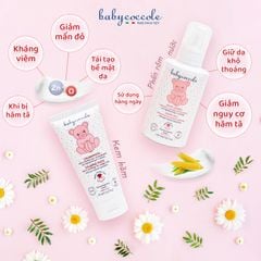 Phấn rôm Babycoccole 0M+ cho bé an toàn cho trẻ sơ sinh dạng nước chiết xuất tinh bột bắp 125ml