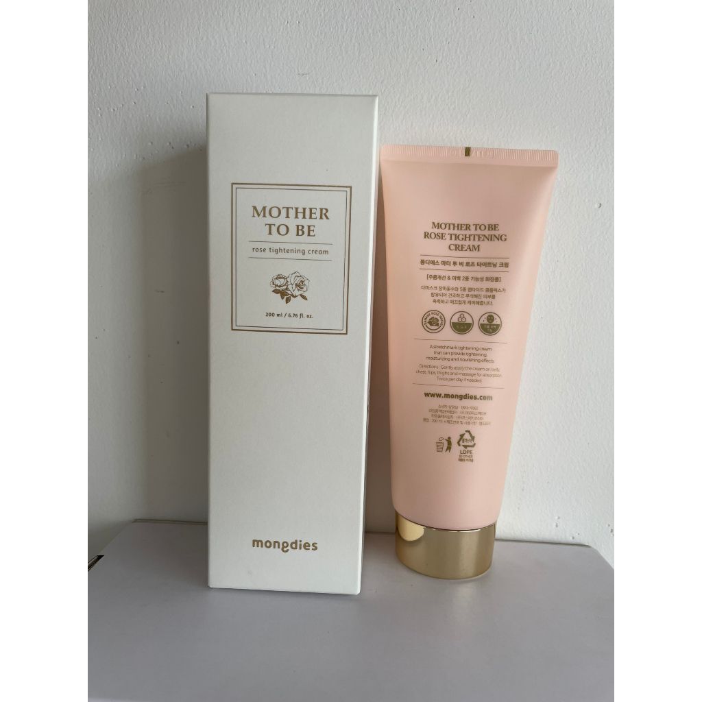 Sữa dưỡng thể, săn chắc da Mongdies Mother To Be Rose Tightening Cream Tuýp 200ml