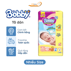 Tã Dán Bobby Siêu Thấm Khô Thoáng S56