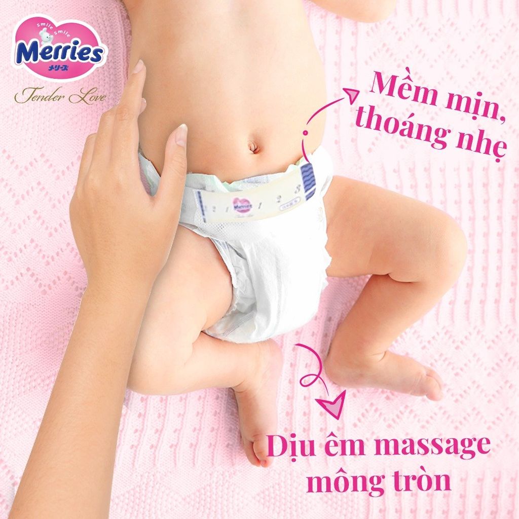 Tã dán Merries size Newborn 90+6 (<5kg)