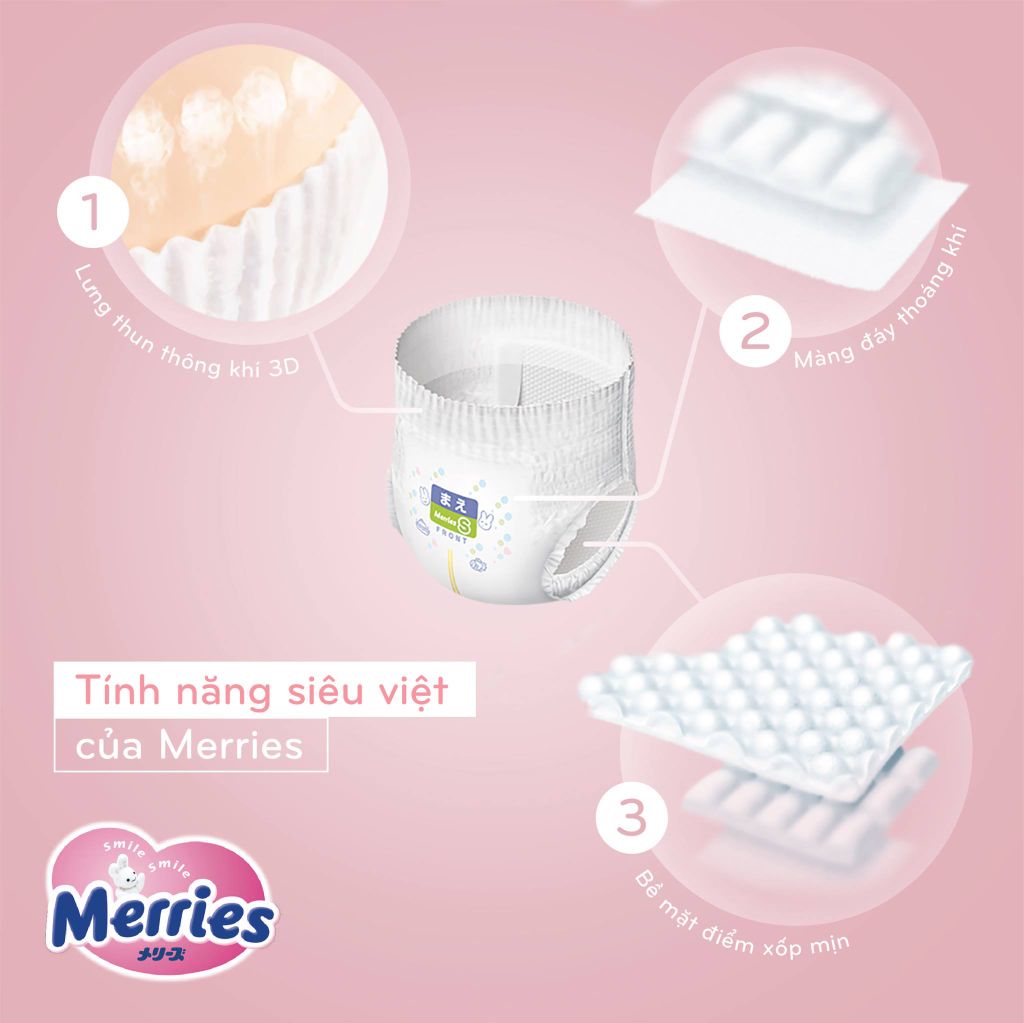 Tã Dán Merries Size S 82+6 (4-8kg)