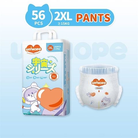 TÃ EM BÉ DẠNG QUẦN UNIHOPE SIZE 2XL - 56 MIẾNG